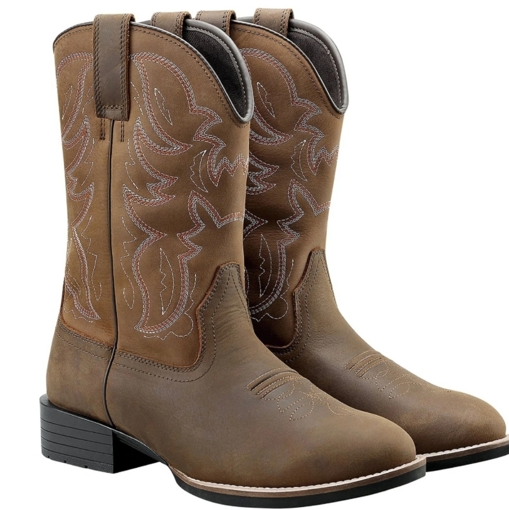Herman Survivors Men's Marshall Pull On Soft Toe Western Boots Size 10 Farmer